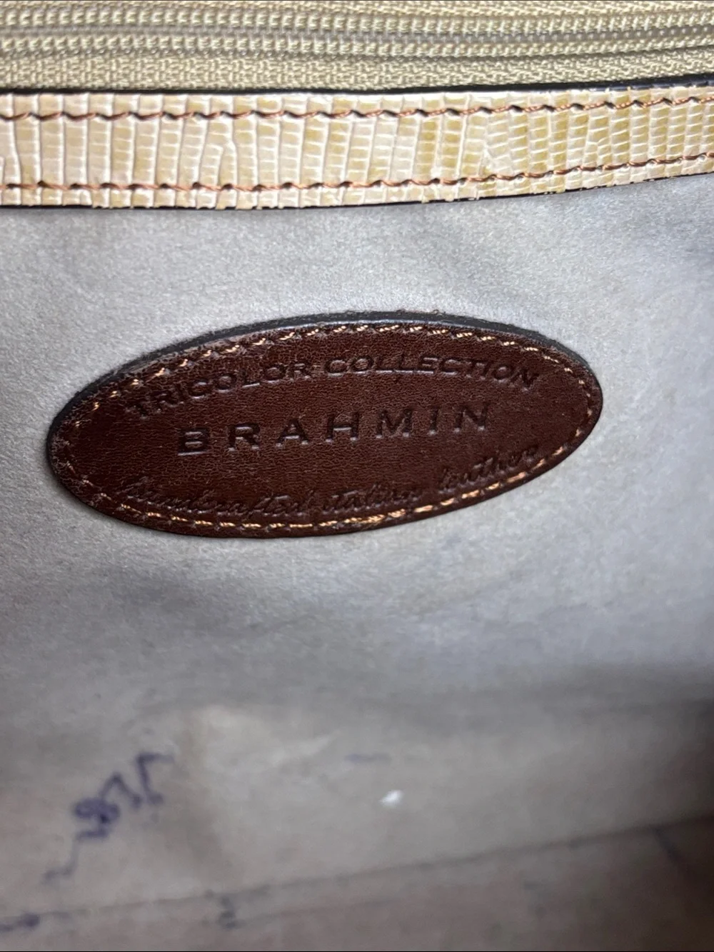 Brahmin croc embossed